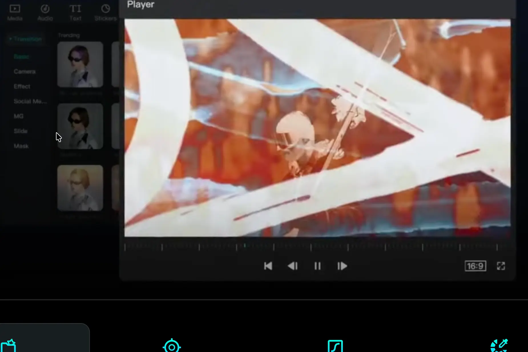 schermata del programma CapCut è un programma usato per creare video didattici