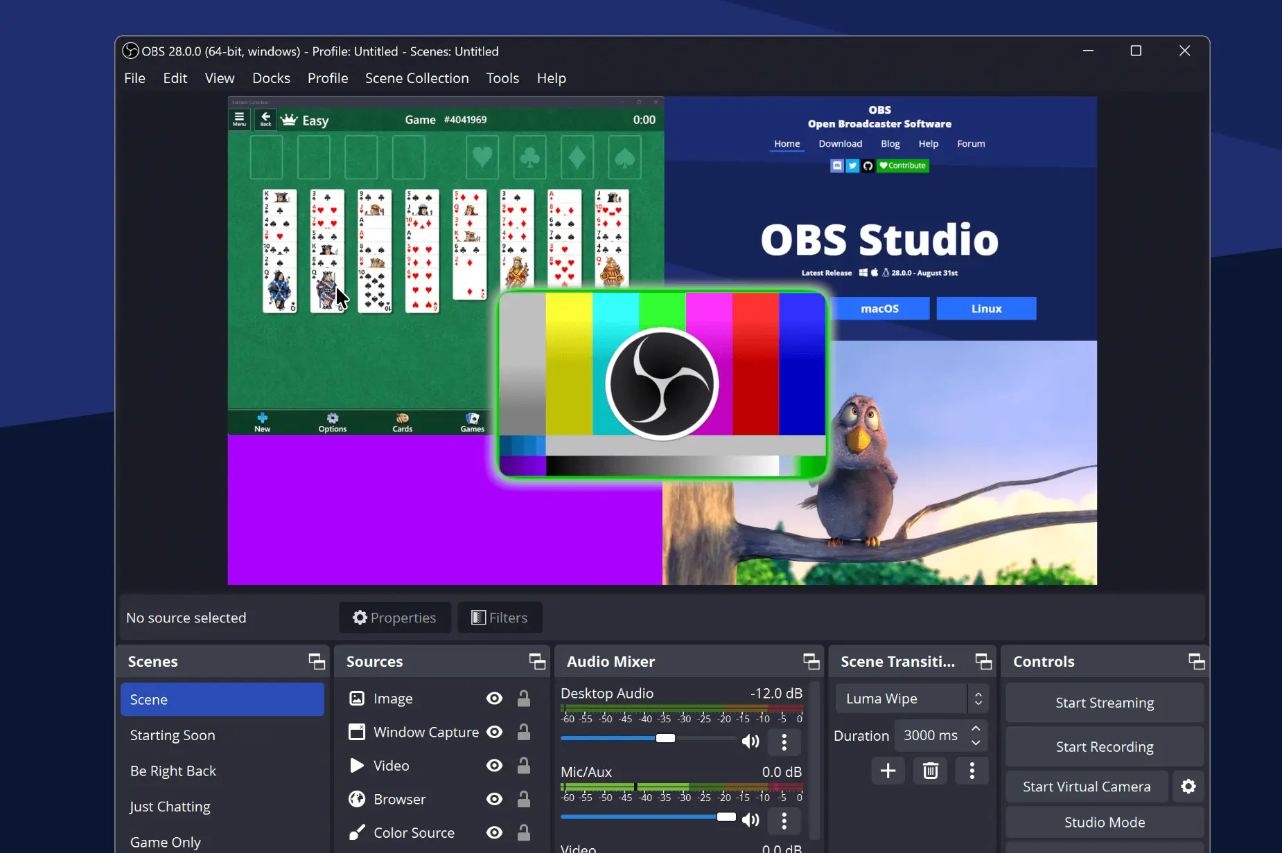 OBS studio è un programma usato per creare video didattici