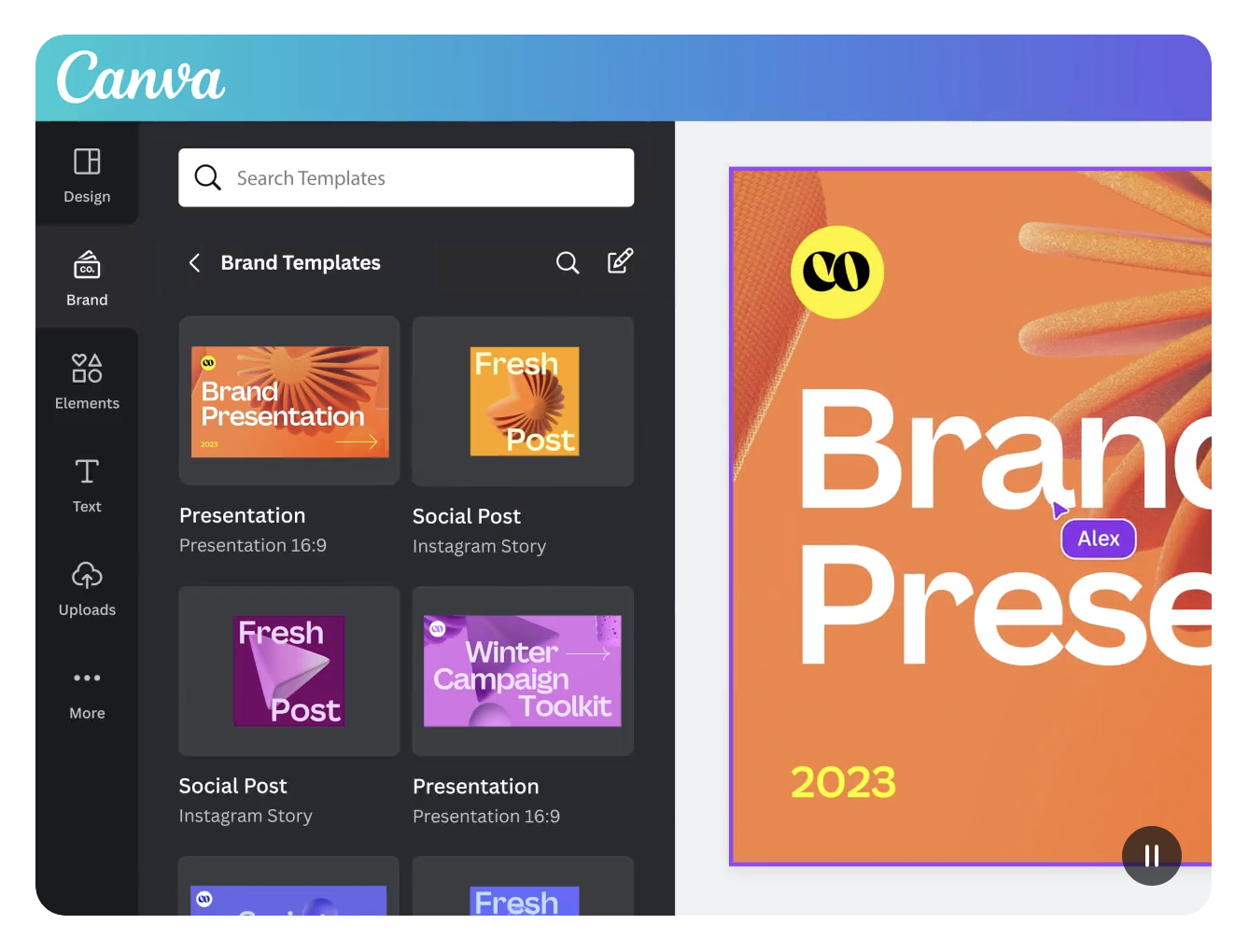 canva formatori per creare il proprio brand