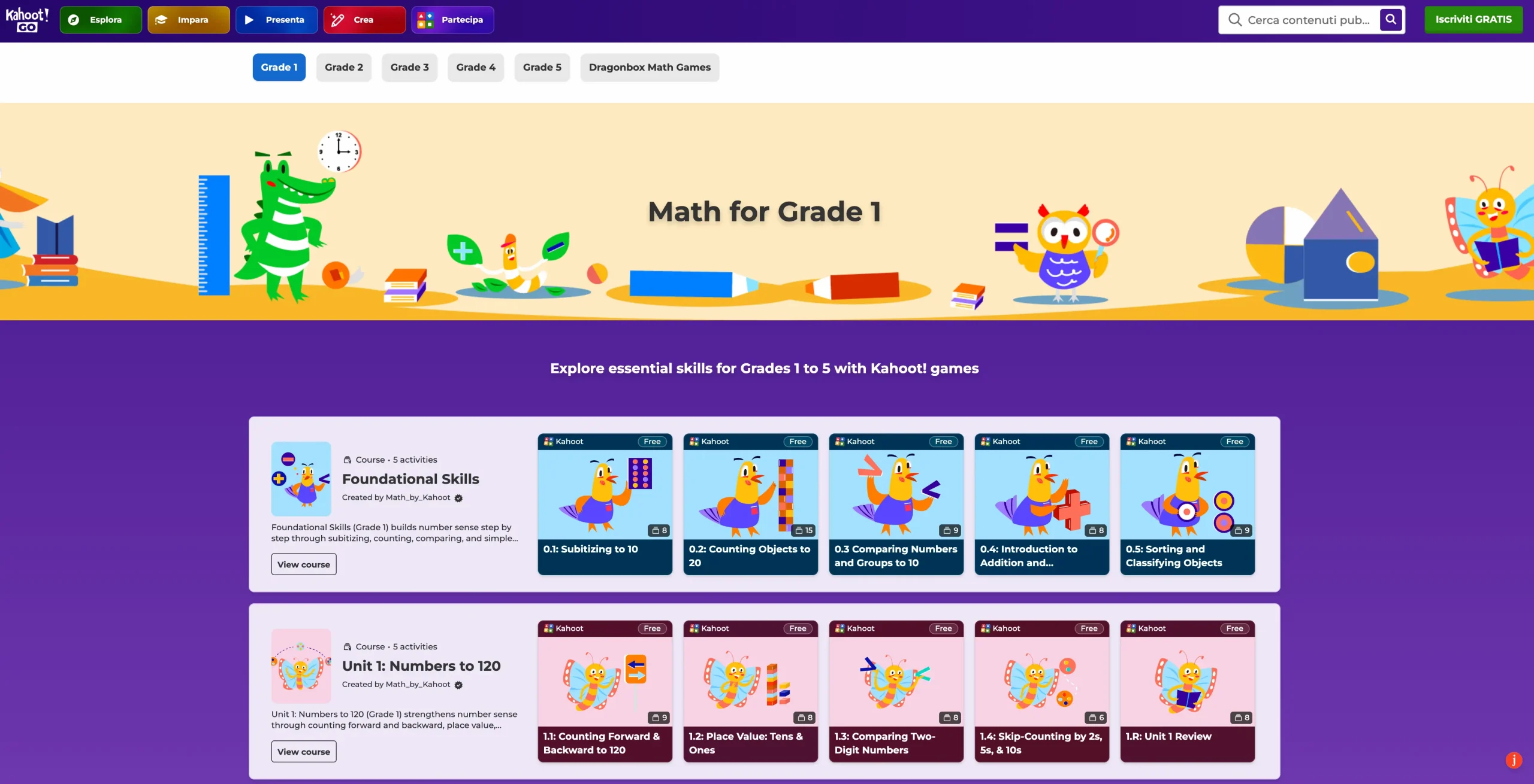 schermata da kahoot!