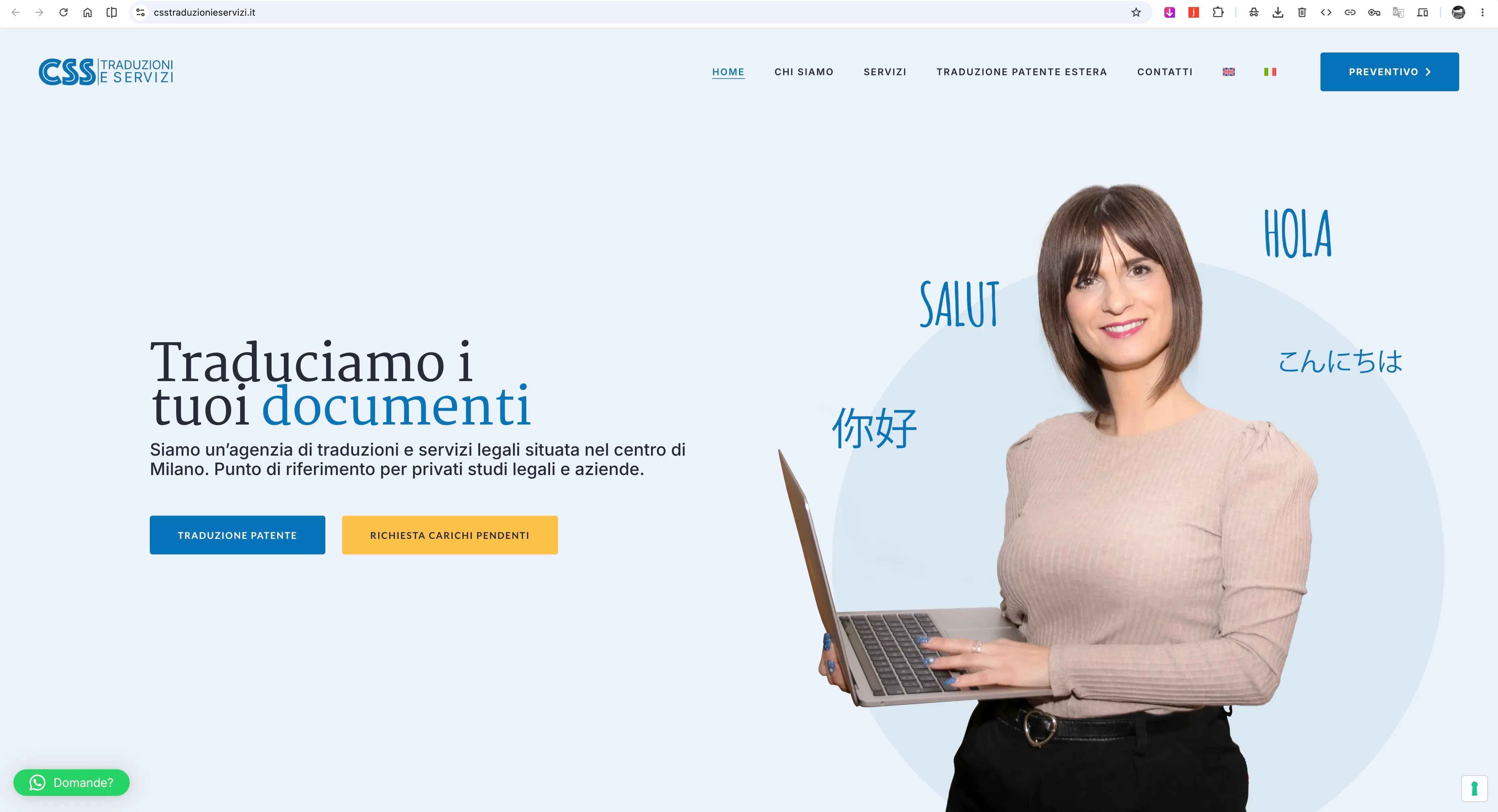 esempio di sito web per professionisti fatto bene